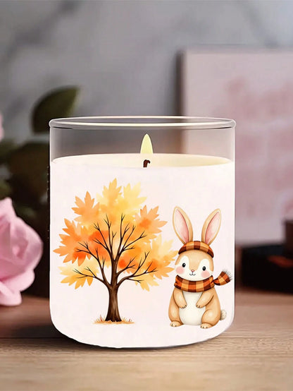 2pcs Cute Woodland Animal DIY UV DTF Erasable Transfer Stickers, Suitable For Mugs, Coffee Cups, Glass Cups, Tumblers, Laptops, Phone Cases, Greeting Cards, Illustrations, Party Cup Labels And Decorat