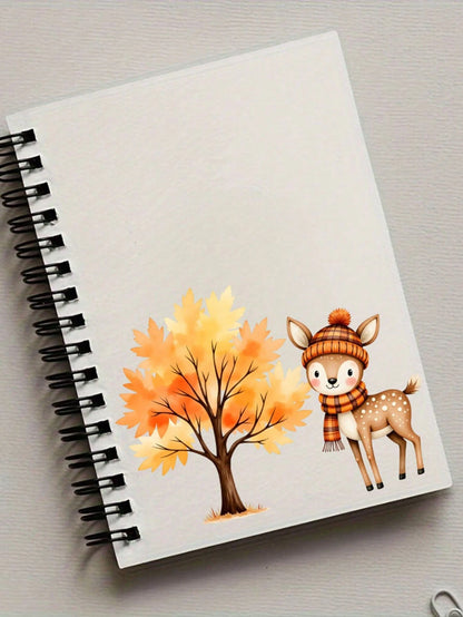 2pcs Cute Woodland Animal DIY UV DTF Erasable Transfer Stickers, Suitable For Mugs, Coffee Cups, Glass Cups, Tumblers, Laptops, Phone Cases, Greeting Cards, Illustrations, Party Cup Labels And Decorat