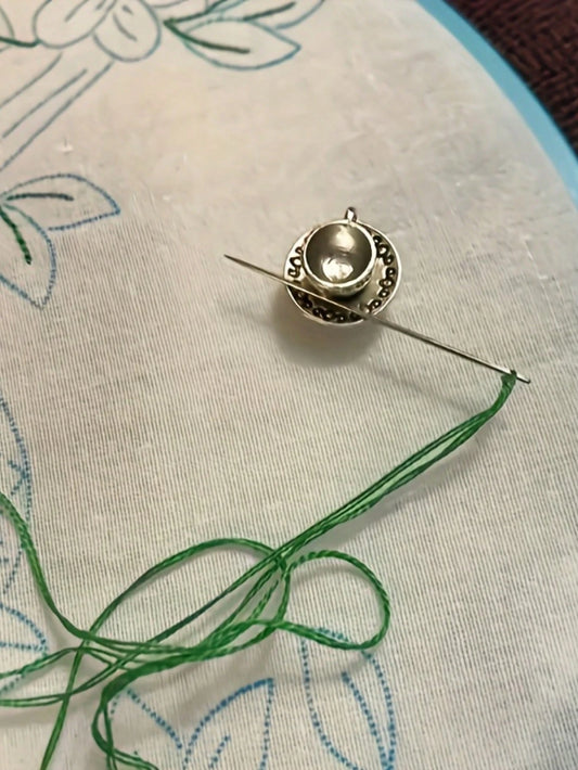 2pcs Mini Magnetic Needle Case With Tea Cup Design- Ideal For Embroidery, Crafts And Sewing- Great For Sewing Enthusiasts Needle And Thread Organizer