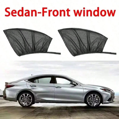 2pcs Or 4pcs Universal Car Window Mesh Screen, Fits All Models- Ventilation Sunshade, Protect Car Doors And Side Windows