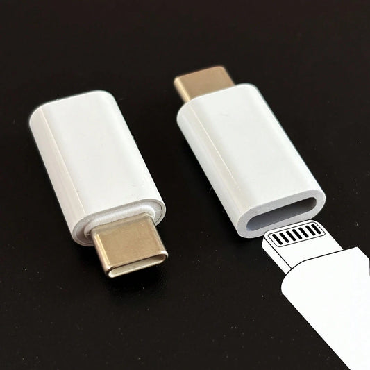 2pcs/Set, Suitable For IPhone Lightning To USB-C Adapter, USB-C Charging Port, Compatible With IPhone 17 Air/16 Pro Max/15 Charger, Apple Lightning To USB-C Adapter- 2pcs/Set, Compatible With IPhone