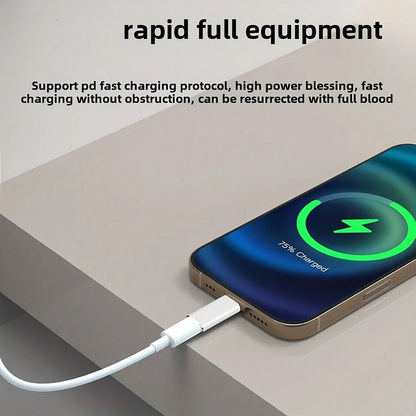 2pcs/Set, Suitable For IPhone Lightning To USB-C Adapter, USB-C Charging Port, Compatible With IPhone 17 Air/16 Pro Max/15 Charger, Apple Lightning To USB-C Adapter- 2pcs/Set, Compatible With IPhone