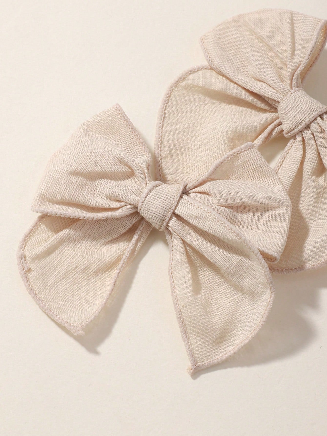 2pcs Solid Color Bow Ribbon Covered Baby Hair Clips For Bangs And Kids Hair Accessories Love Valentine