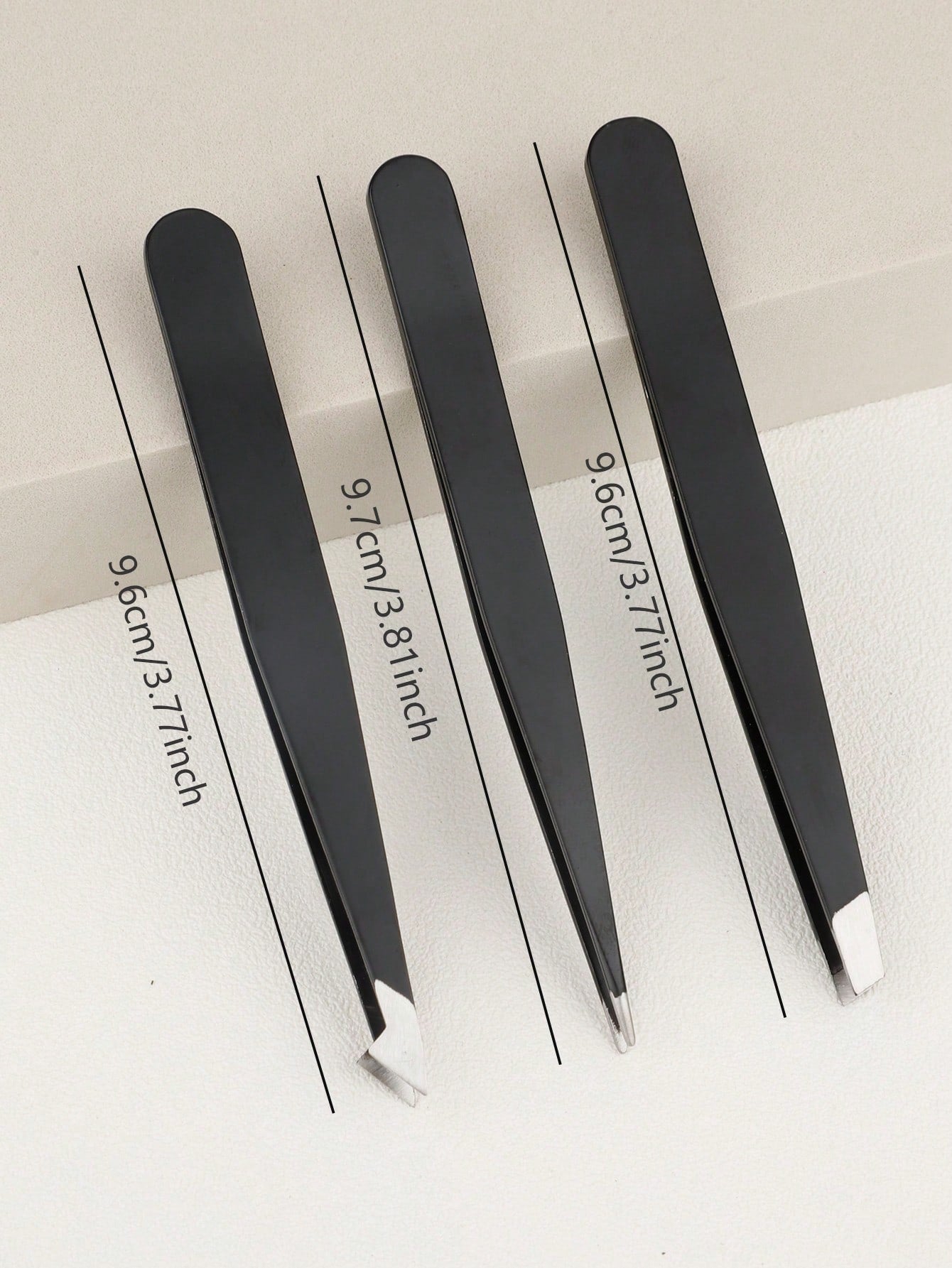 2pcs Stainless Steel Eyebrow Tweezers, Slanted Tip, Women's Makeup Tools, Multi-Function Eyebrow Tweezers, Painted Eyelash Extension Slanted Tip, Professional Facial Hair Removal Eye Care