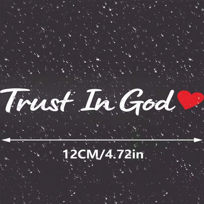 2pcs Trust In God Car Windshield Wiper Stickers| Car Decorative Decals, Car Body Scratch-Resistant Protective Covers, Self-Adhesive Vinyl Material, Suitable For Glass Surfaces And Religious Themes