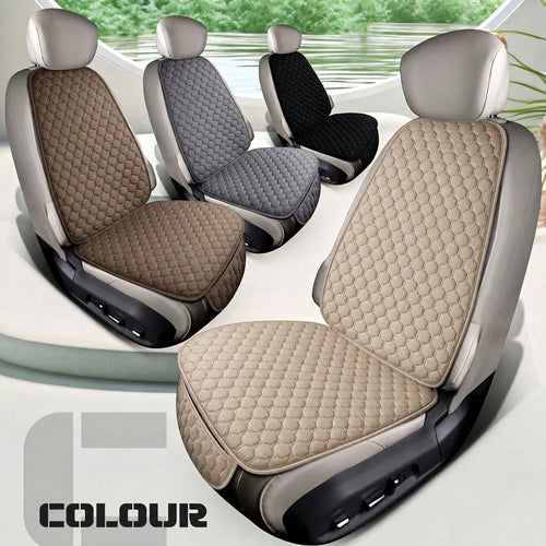 2pcs Universal Car Seat Cushions, All-Season Comfortable, Non-Slip Design, Suitable For Front Seats And Backrests