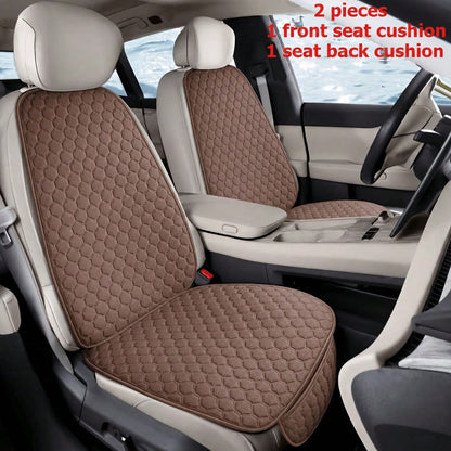 2pcs Universal Car Seat Cushions, All-Season Comfortable, Non-Slip Design, Suitable For Front Seats And Backrests