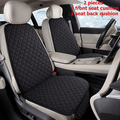 2pcs Universal Car Seat Cushions, All-Season Comfortable, Non-Slip Design, Suitable For Front Seats And Backrests