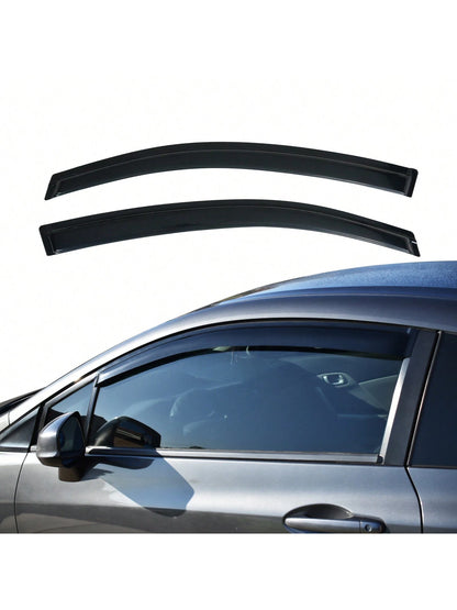 2PCS Window Visors Fit For 2012-2015 Hondas' Civic 2-Door, Slim Style Smoke/Tinted Acrylic Tape-On Auto Car Window Visorss Vent Shade Rain Sun Wind Deflector Guard, Sporty Valentine Upgrade