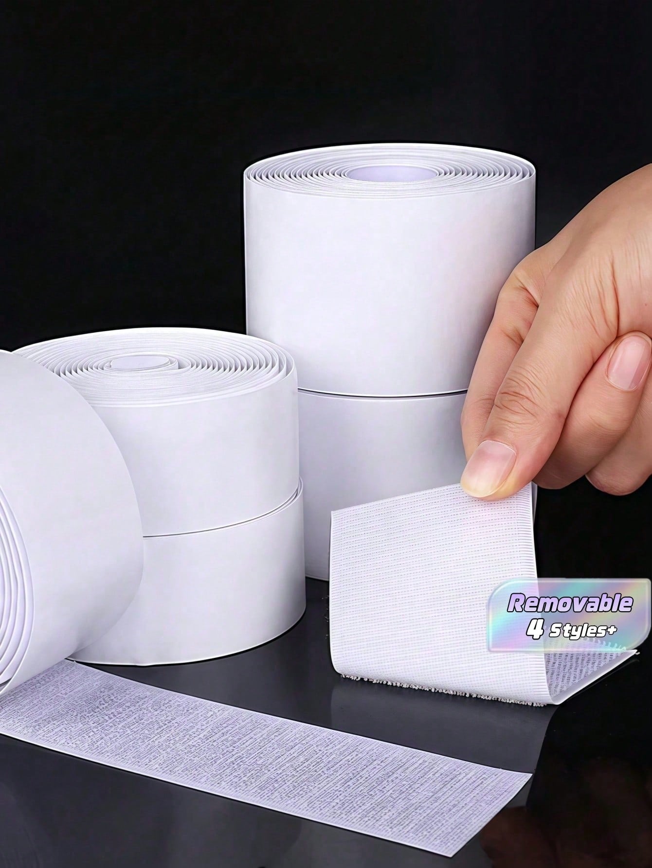 2roll/Set Strong Adhesive 3 Meters Hook-And-Loop,Hook And Loop Fasteners One Each, Self-Adhesive Minimalist Nylon Hook And Loop Fasteners,Tape For Couch Cushions,Strips With Adhesive,For Fixing Curtai