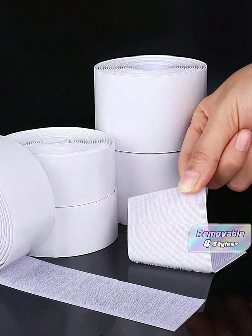2roll/Set Strong Adhesive 3 Meters Hook-And-Loop,Hook And Loop Fasteners One Each, Self-Adhesive Minimalist Nylon Hook And Loop Fasteners,Tape For Couch Cushions,Strips With Adhesive,For Fixing Curtai