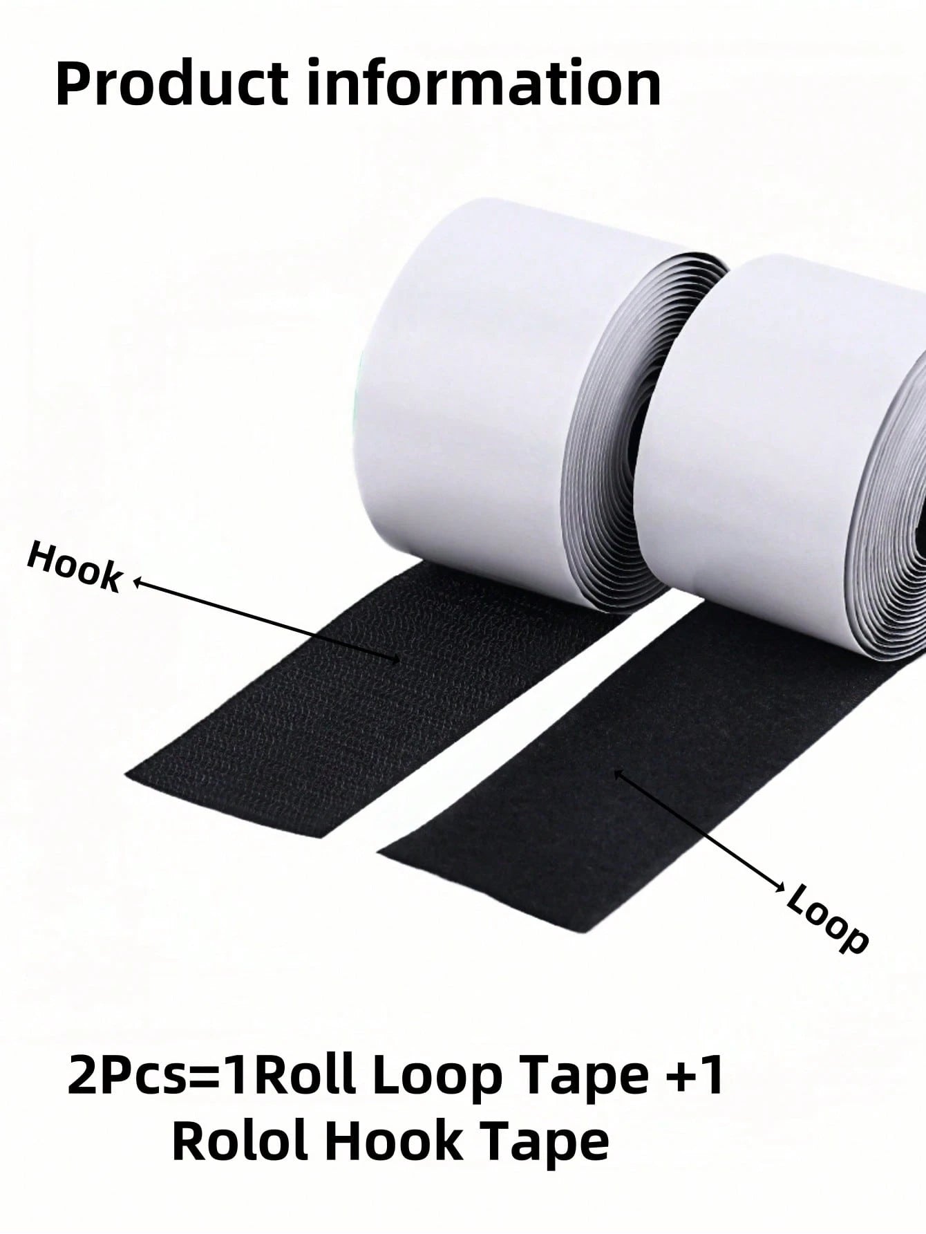 2roll/Set Strong Adhesive 3 Meters Hook-And-Loop,Hook And Loop Fasteners One Each, Self-Adhesive Minimalist Nylon Hook And Loop Fasteners,Tape For Couch Cushions,Strips With Adhesive,For Fixing Curtai