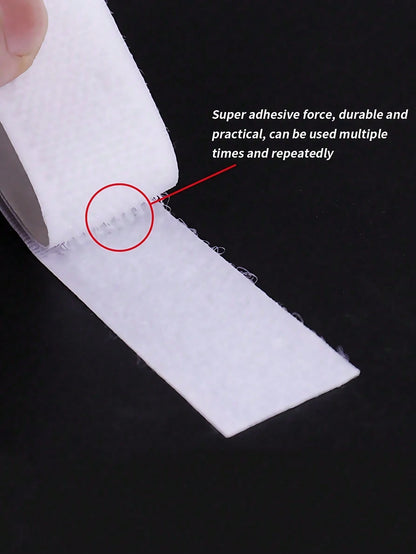 2roll/Set Strong Adhesive 3 Meters Hook-And-Loop,Hook And Loop Fasteners One Each, Self-Adhesive Minimalist Nylon Hook And Loop Fasteners,Tape For Couch Cushions,Strips With Adhesive,For Fixing Curtai