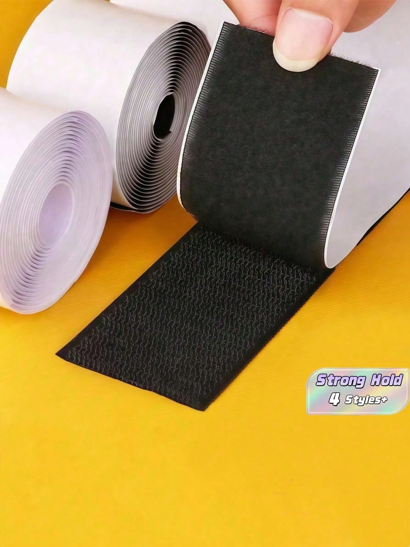 2roll/Set Strong Adhesive 3 Meters Hook-And-Loop,Hook And Loop Fasteners One Each, Self-Adhesive Minimalist Nylon Hook And Loop Fasteners,Tape For Couch Cushions,Strips With Adhesive,For Fixing Curtai