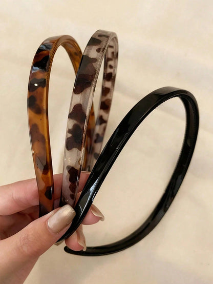 3/1pc Leopard Print Fashion Versatile Headband For Women, Suitable For Daily Outings, Bathing, Face Washing And Matching Outfits