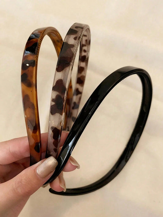 3/1pc Leopard Print Fashion Versatile Headband For Women, Suitable For Daily Outings, Bathing, Face Washing And Matching Outfits