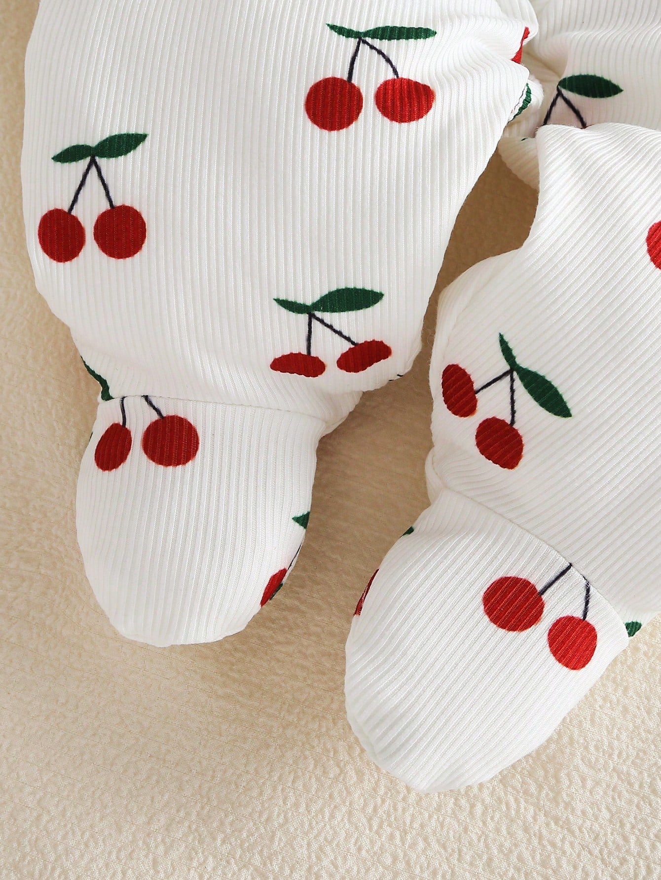 3 Pieces Newborn Soft Comfortable White Textured Fabric Cute Red Heart Print Long Sleeve Bodysuit With Footed Pants, Headband And Baby Swaddle Set, Home Wear