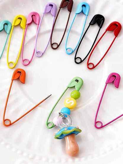 300pcs Colorful Safety Pins, Made Of High-Quality Metal, Bright And Vibrant Colors, Suitable For Sewing Projects, Handmade Crafts, Jewelry Making And Organizing Craft Accessories, Available In 10pcs