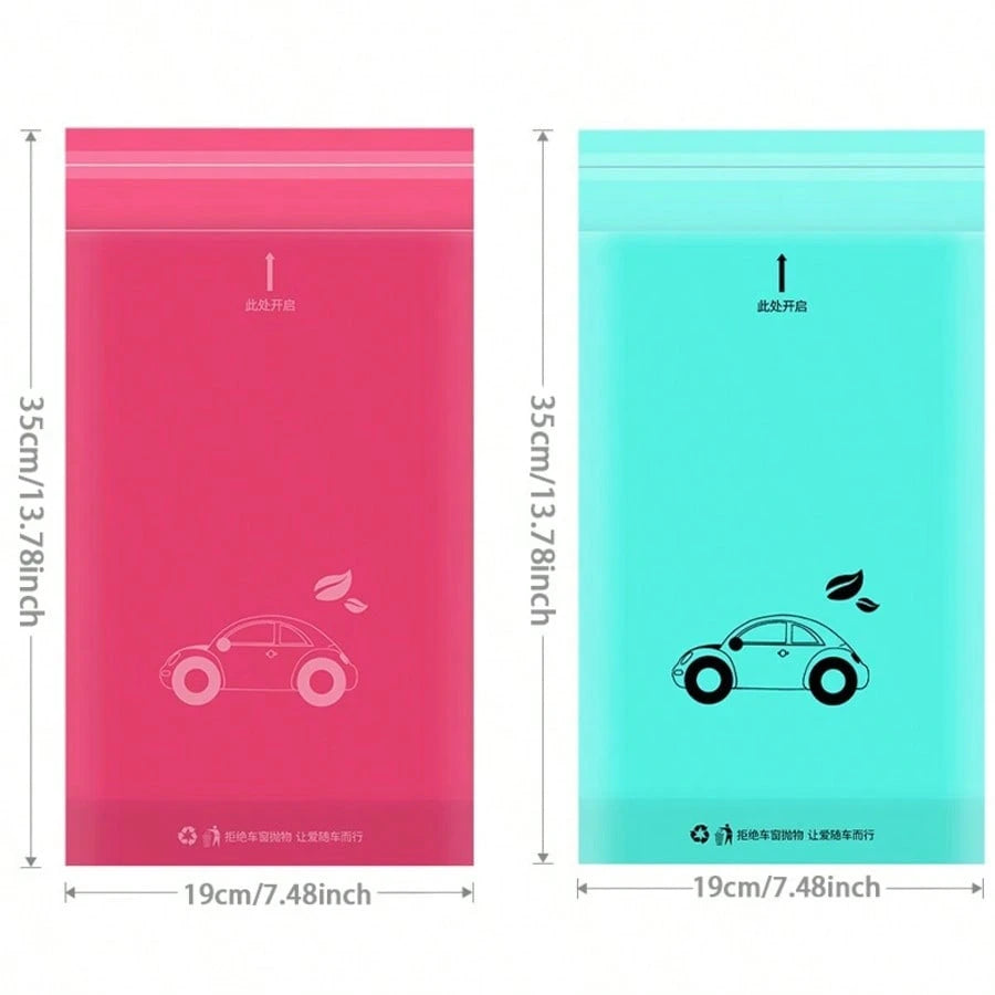 30PCS Car Trash Bag Set, Adhesive & Hanging Dual-Use, Large Capacity Practical, Beautify Car Interior Environment