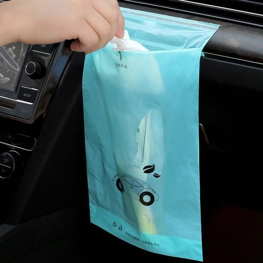 30PCS Car Trash Bag Set, Adhesive & Hanging Dual-Use, Large Capacity Practical, Beautify Car Interior Environment