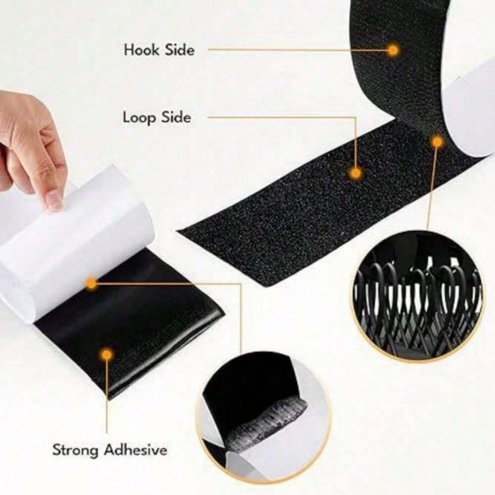 30pcs Self Adhesive Hook And Loop Strips, Sticky Back Tape Fastener, Heavy Duty Mounting Strips For Home Or Office Use- Instead Of Holes And Screws,Adhesive Fastener Hook Loop With Glue For DIY Sofa