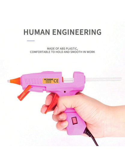 30W Hot Melt Glue Gun Kit With 30pcs 0.27x5.9 Inches (7x150mm) Glue Gun Stick For School Crafts DIY Arts And Quick Home Repairs