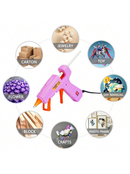 30W Hot Melt Glue Gun Kit With 30pcs 0.27x5.9 Inches (7x150mm) Glue Gun Stick For School Crafts DIY Arts And Quick Home Repairs
