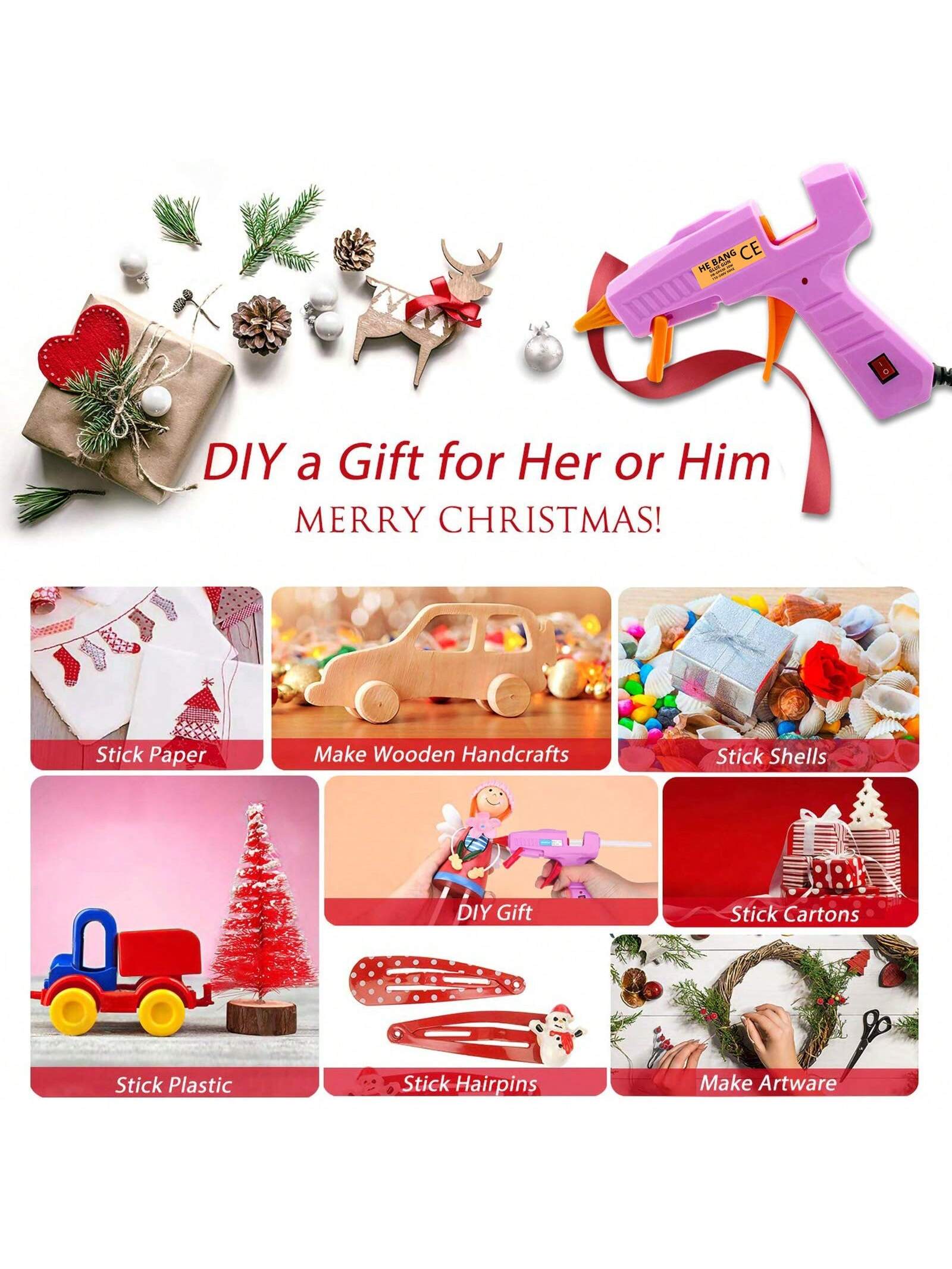 30W Hot Melt Glue Gun Kit With 30pcs 0.27x5.9 Inches (7x150mm) Glue Gun Stick For School Crafts DIY Arts And Quick Home Repairs