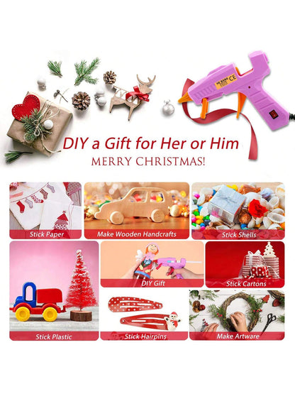 30W Hot Melt Glue Gun Kit With 30pcs 0.27x5.9 Inches (7x150mm) Glue Gun Stick For School Crafts DIY Arts And Quick Home Repairs
