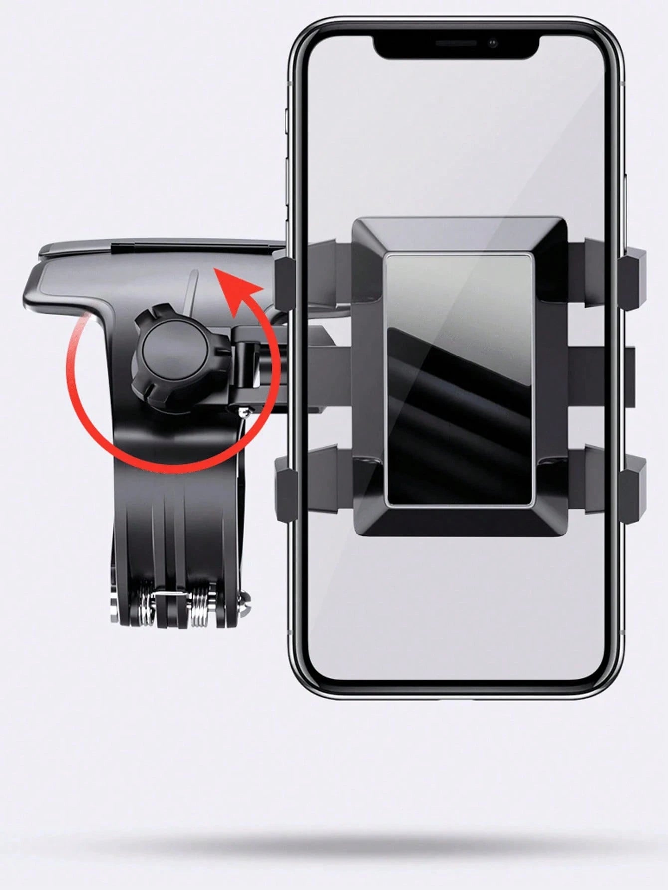 360° Rotating Gravity Car Phone Holder, Auto Lock Single-Handed Operation, Non-Blocking View, Fits 4.0-7.0 Inch Phones, Can Be Installed On Dashboard Or Sun Visor, Alligator Clip Car Navigation Bracke