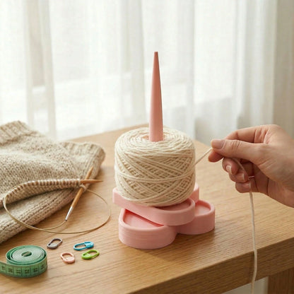 360° Rotating Heart-Shaped Yarn Holder- Yarn Bowl Organizer Rack For Crochet And Knitting, Creative Yarn Display Rack