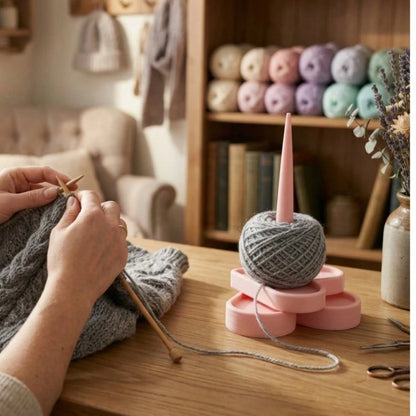 360° Rotating Heart-Shaped Yarn Holder- Yarn Bowl Organizer Rack For Crochet And Knitting, Creative Yarn Display Rack