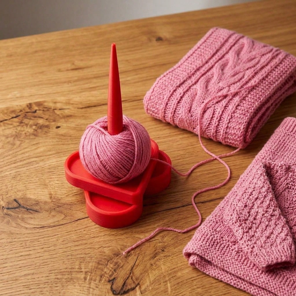 360° Rotating Heart-Shaped Yarn Holder- Yarn Bowl Organizer Rack For Crochet And Knitting, Creative Yarn Display Rack