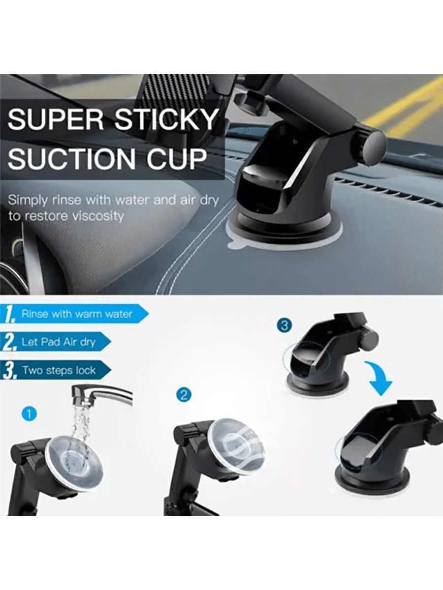 360° Universal Handsfree Mount Holder Car Windshield Air Vent Dashboard Stand For Mobile Cell Phone GPS, For IPhone And Android,Portable,Stable Car Mount