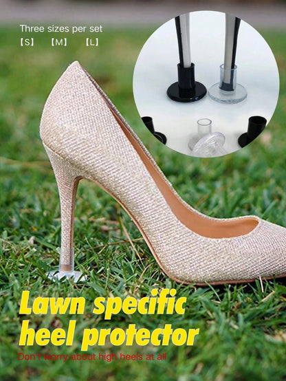 3pairs Quiet, Anti-Slip, Silent Shoe Heel Covers For Lawn, Wedding, Office, Party Use, For Women Sandals Women Pumps, Shoes Accessories For Women