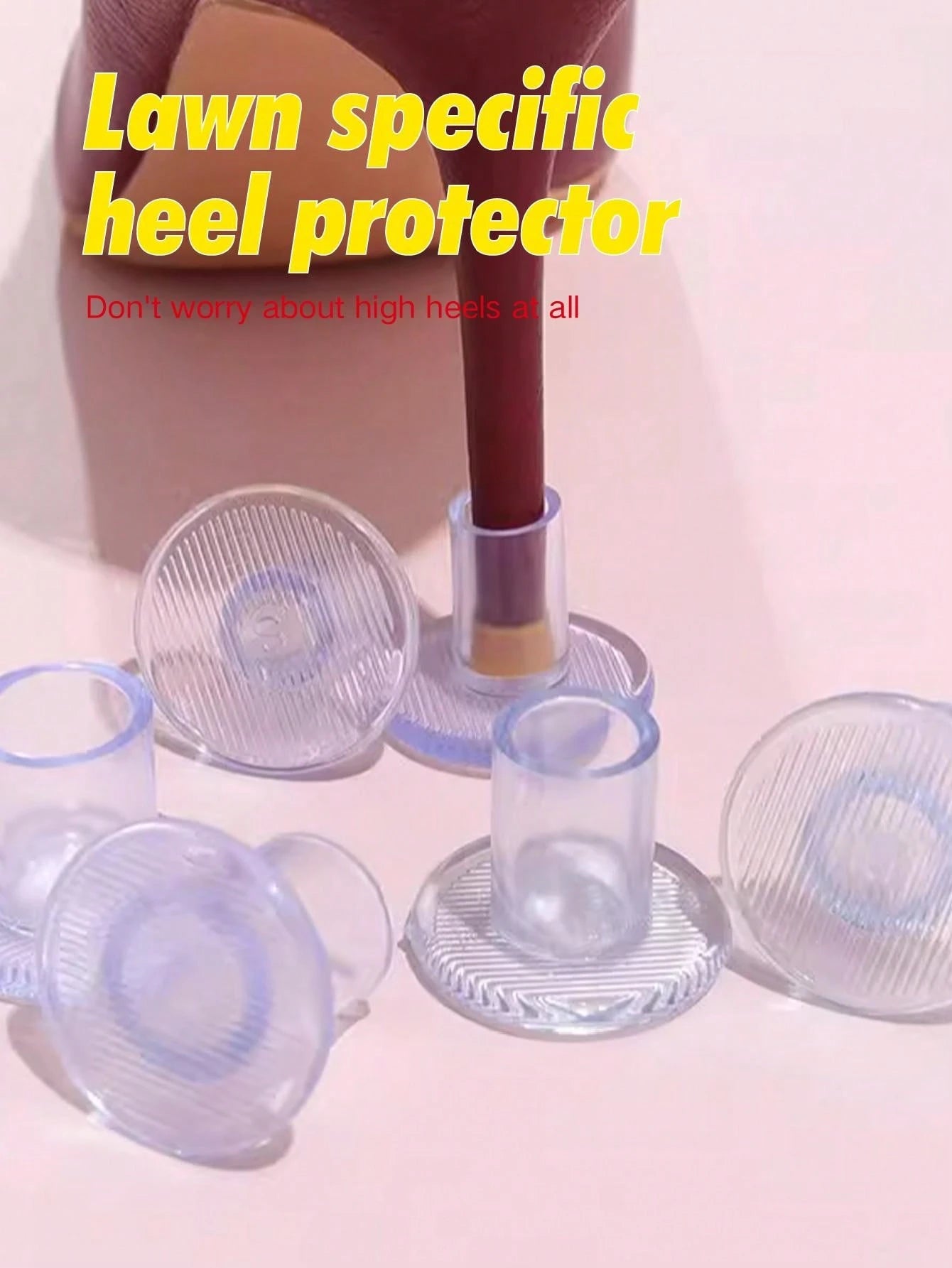 3pairs Quiet, Anti-Slip, Silent Shoe Heel Covers For Lawn, Wedding, Office, Party Use, For Women Sandals Women Pumps, Shoes Accessories For Women