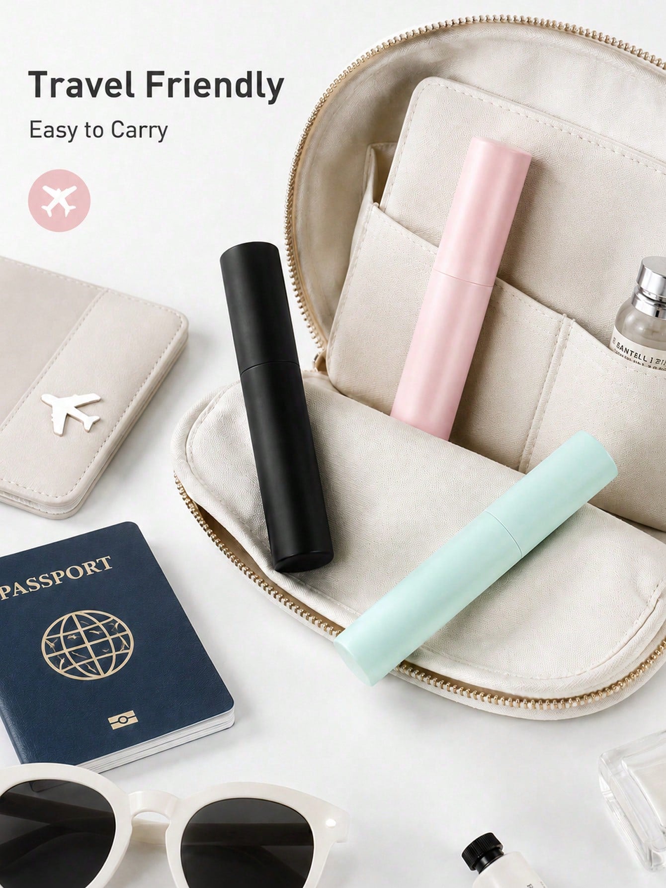 3pcs/2pcs 10ML Portable Perfume Refillable Spray Bottles With Dispenser, Solid Color Shell With Glass Inner Liner, Leak-Proof And Corrosion-Resistant, Refillable For Perfume, Toner, Spray. Compact And