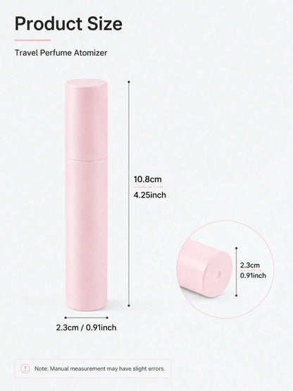 3pcs/2pcs 10ML Portable Perfume Refillable Spray Bottles With Dispenser, Solid Color Shell With Glass Inner Liner, Leak-Proof And Corrosion-Resistant, Refillable For Perfume, Toner, Spray. Compact And