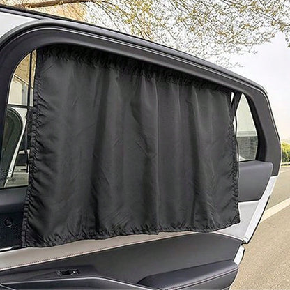 3pcs/2pcs/1pc Minimalist Car Partition Curtain, Sliding Sunshade Insulation Curtain, Creative Car Privacy Curtain With Sun Protection And Heat Insulation, Suction Cup Sunshade, Simple Black Interior P