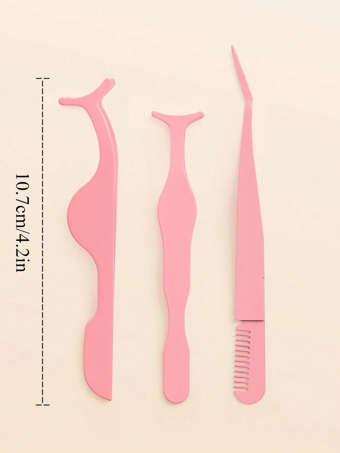 3pcs Pink Seahorse Clip + Gourd Clip + Comb Clip, False Eyelash Applicator Tweezers Set, Precise Grip Easy To Use, Effortless Application Of False Eyelashes, Makeup Tool, Home Essential, Travel Portab