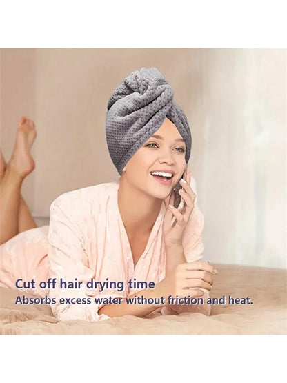 3pcs Premium Quick-Dry Super Soft Microfiber Hair Towels, Highly Absorbent & Comfortable, Designed For Frizzy Hair, Daily Essential Towel Gift, Bathroom Decor, Autumn Decoration, Back To School Hair W