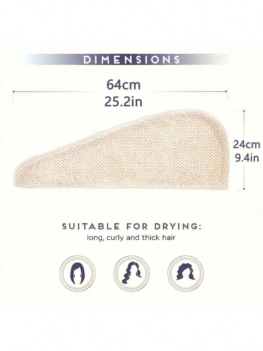 3pcs Premium Quick-Dry Super Soft Microfiber Hair Towels, Highly Absorbent & Comfortable, Designed For Frizzy Hair, Daily Essential Towel Gift, Bathroom Decor, Autumn Decoration, Back To School Hair W