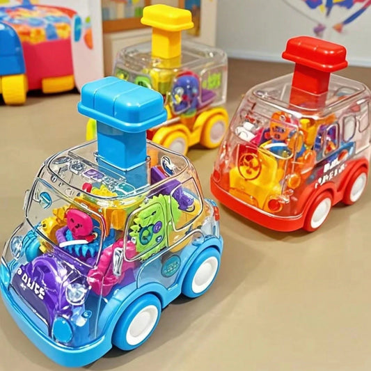 3PCS Press Type Small Car Inertia Rebound Car Puzzle Toy- Impact Resistant, Battery Free, Multiple Color Options- Perfect For Birthday Parties And Christmas Gifts