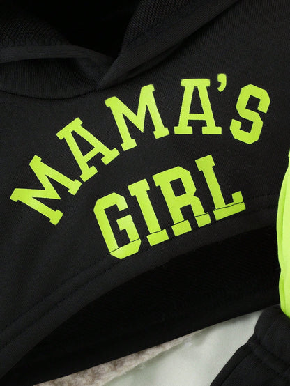 3pcs/Set Baby Girl Casual Sports Simple Design Sweatshirt Set, Spring And Autumn