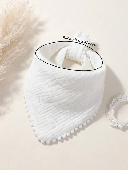 3pcs Summer Fresh Color Cute Triangle Ruffle Baby Bibs, Soft Skin-Friendly Princess Infant Drool Bib Set