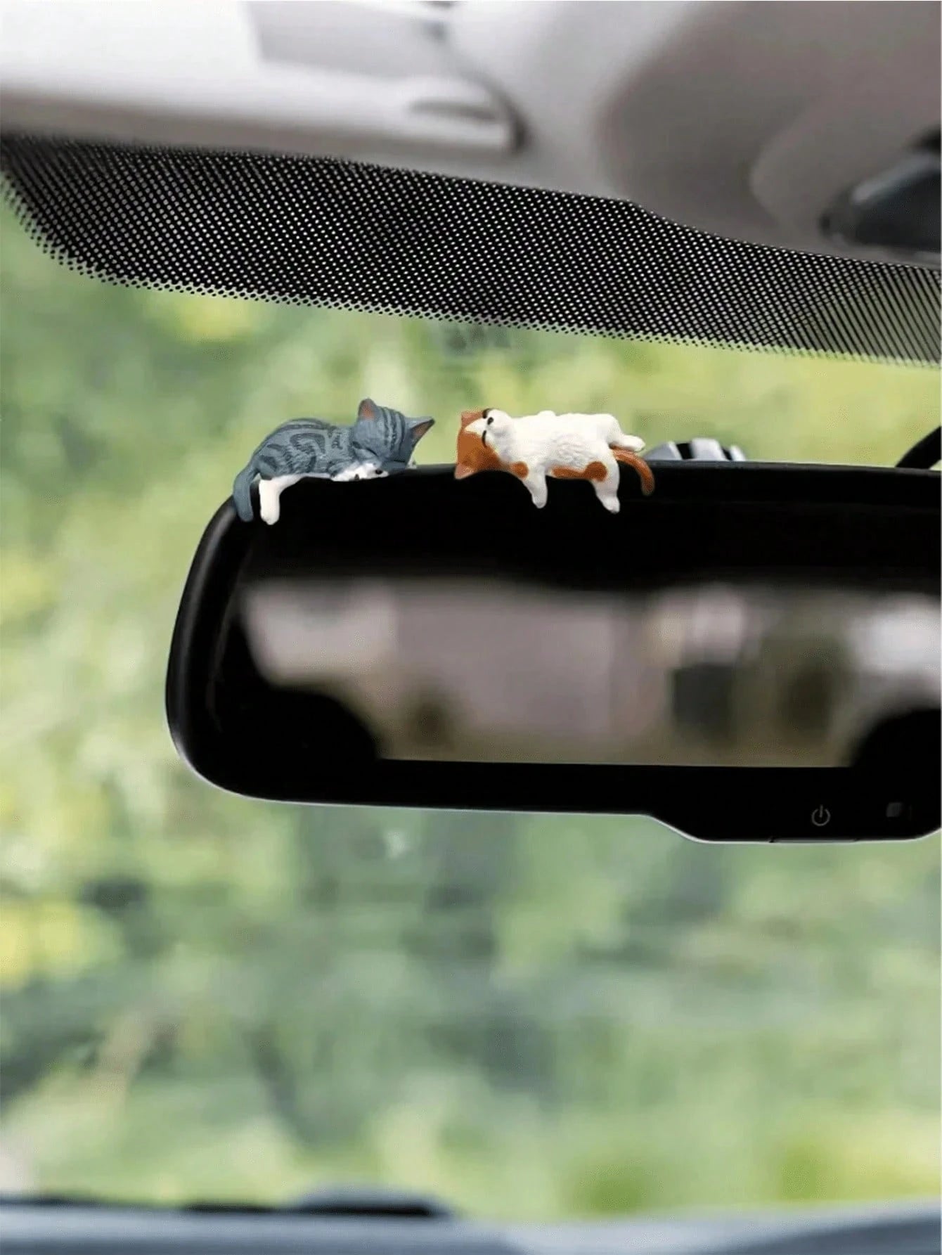 4/5pcs Cute Cat Car Dashboard Decoration- ABS Plastic Cartoon Style Mini Decor, Non-Electric, Dashboard Ornament, Cat Car Accessory, Cartoon Style Miniature Model, Vehicle Decoration, Suitable For Ca