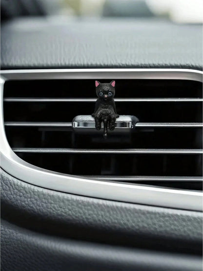 4/5pcs Cute Cat Car Dashboard Decoration- ABS Plastic Cartoon Style Mini Decor, Non-Electric, Dashboard Ornament, Cat Car Accessory, Cartoon Style Miniature Model, Vehicle Decoration, Suitable For Ca