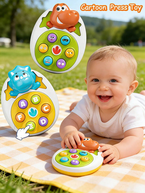 4 Designs Dinosaur Whack-A-Mole Toy, Fun And Educational, Effective For Improving Reaction Ability. Vibrant Colors, Ideal For Learning, Promotes Shape And Color Recognition, Entertaining Press Animal