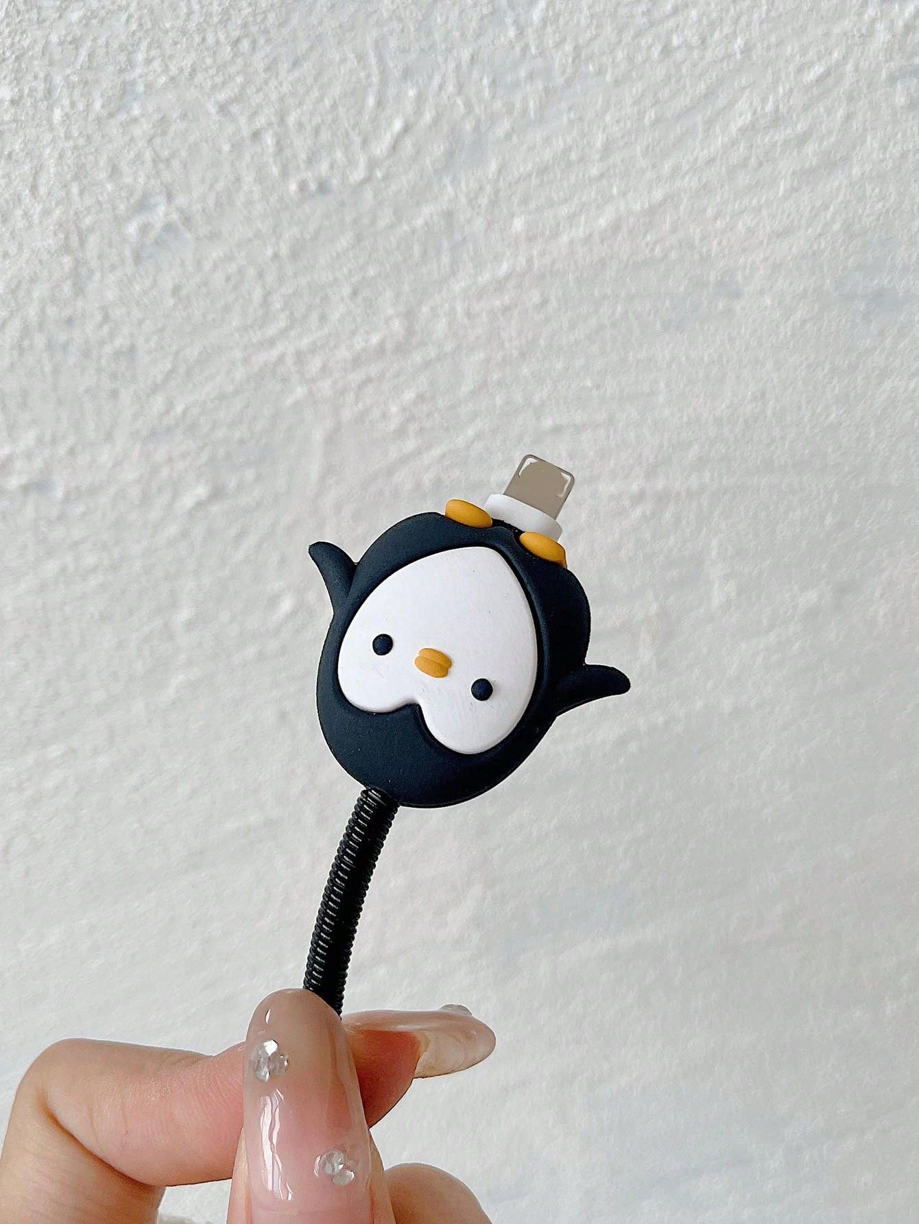 4-In-1 Penguin Design 18W Apple Charger Adapter, Data Cable, Silicone Protector Case Set Compatible With Apple Phones Charger Protector Charger Case Phone Accessories