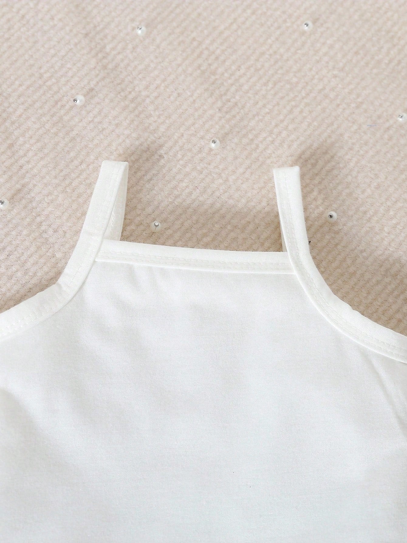 4-Piece Baby Girls' Casual Comfortable Camisole Set, Spring/Summer